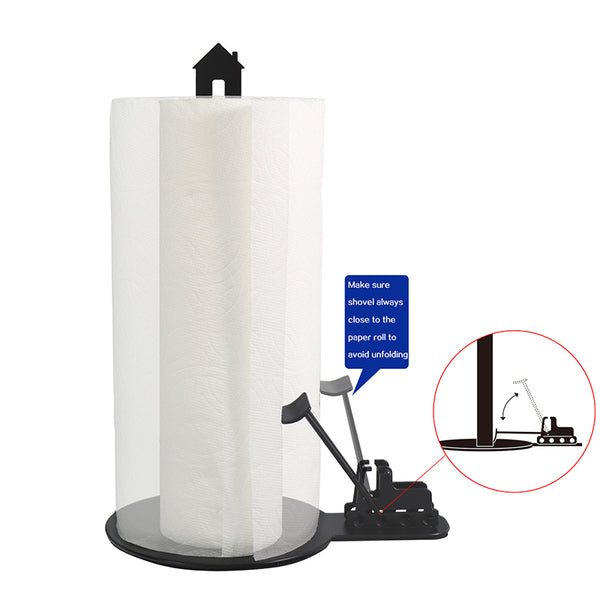 Bulldozer Paper Tower Holder Kitchen Standing Countertop Paper Towl Roll Stand Rack Dispenser