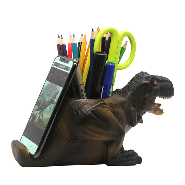 Large Capacity T-Rex Dinosaur Desk Pen Holder