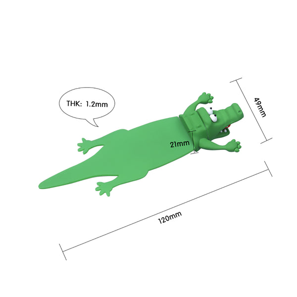 Funny Squashed Animal Crocodile Bookmark