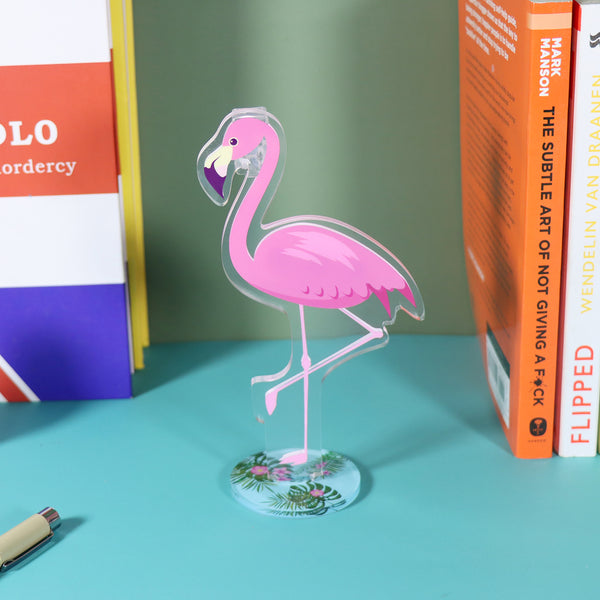 Creative Flamingo Desk Memo Note Paper Photo Holder Card Stand Organizer with Magnets