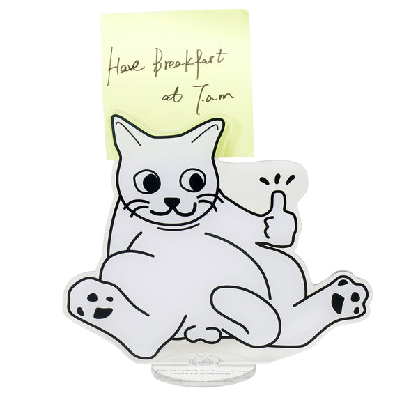 Creative Naughty Cat Desk Memo Note Paper Photo Holder Clip Card Stand Organizer Without Magnets